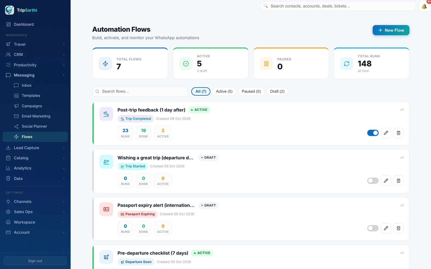 Automation flows